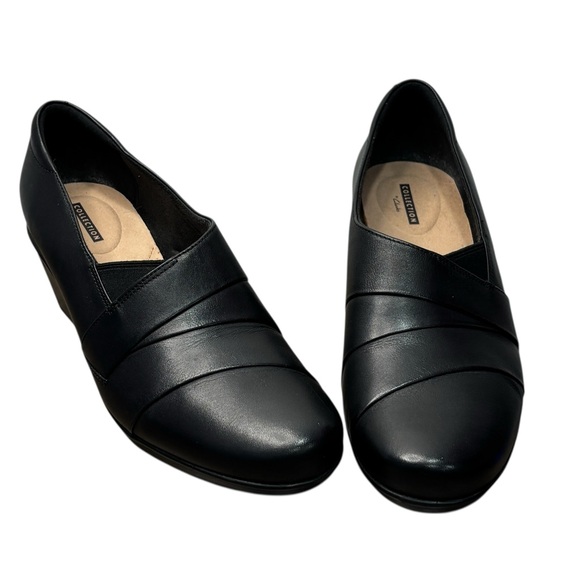Clarks Shoes - Clarks Collection Black Emslie Warbler Heeled Shoe - size 12